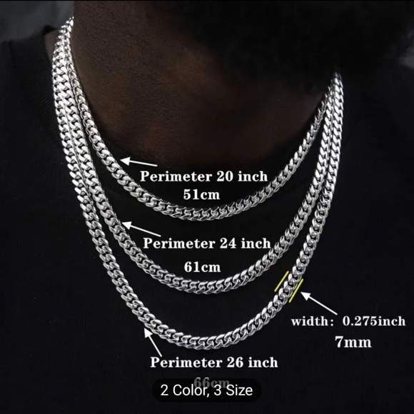 MEN'S 18K GOLD PLATED NECKLACE - Picture 4 of 4